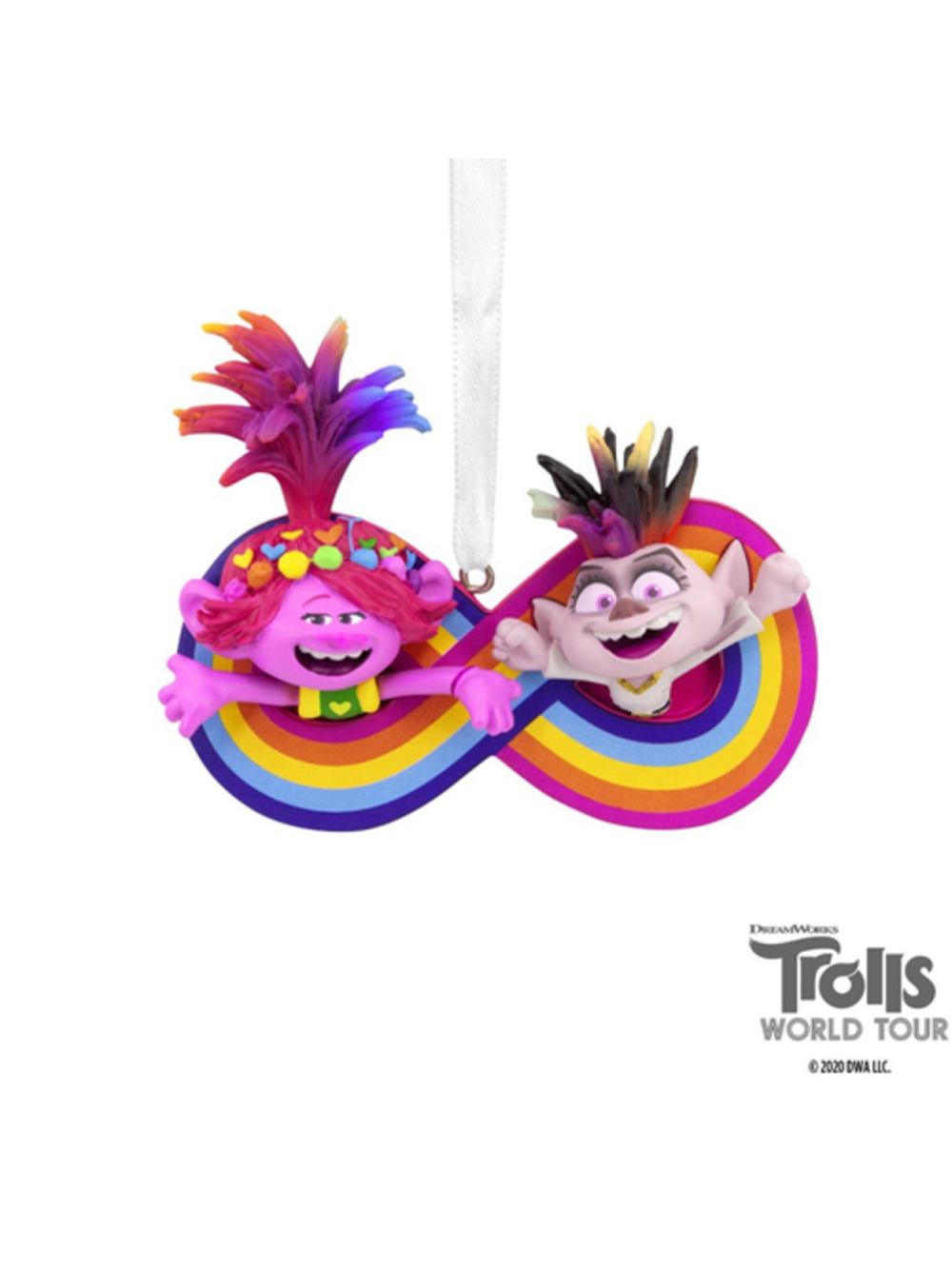 HALLMARK Poppy and Queen Barb Christmas Ornament Trolls World Tour 2021 New